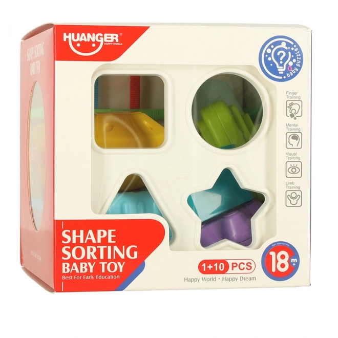 Flexible Sensory Puzzle Cube with Shape Sorter