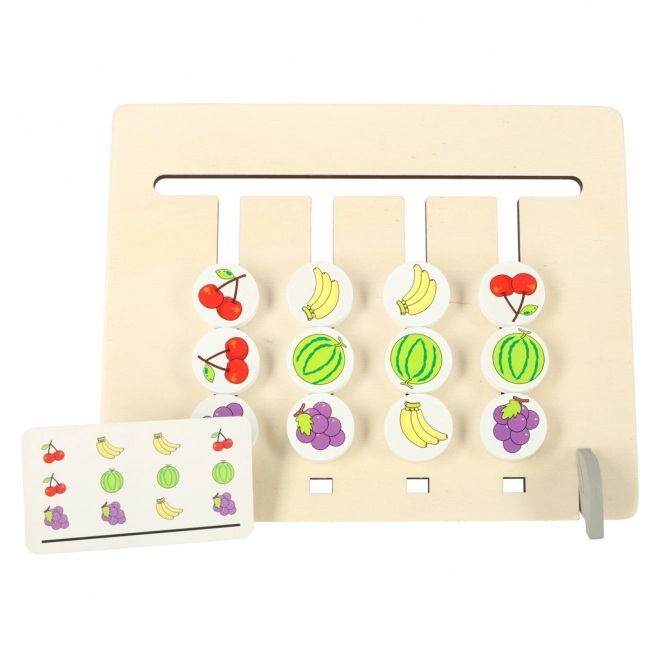 Wooden Educational Toy Match Colors and Fruits Montessori