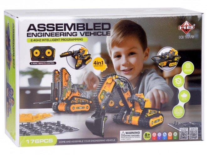 Remote Controlled Construction Machine Set 4-in-1