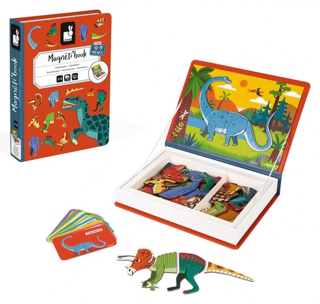 Magnetic Book Dinosaurs By Janod