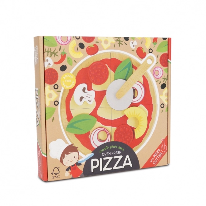 Wooden Pizza Set with Cutter - Le Toy Van