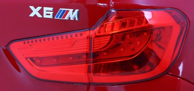 Mașină electrică pentru copii BMW X6M vopsită + telecomandă + EVA + pornire lentă + audio + LED – Červené