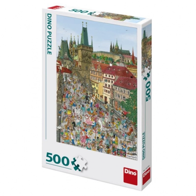 Dino Puzzle Charles Bridge Tower Prague 500 Pieces