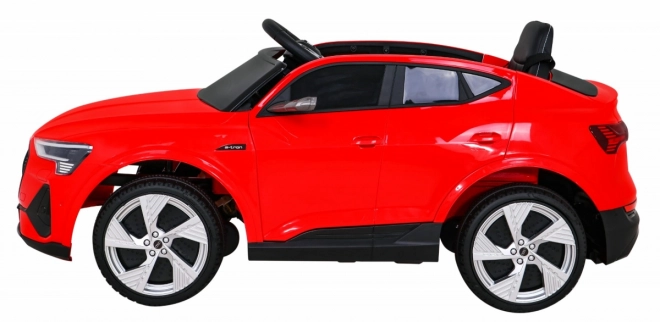 Audi E-Tron Sportback pre deti + Pilot + pohon 4x4 + pomalý rozjazd + rádio MP3 + LED – Červená