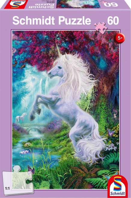 Schmidt Puzzle Unicorn in Enchanted Garden 60 Pieces