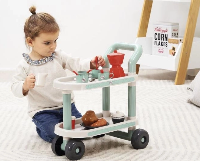 Ontbijtkarretje met accessoires