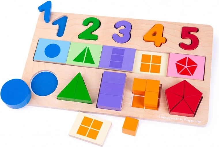 Zählen und Formen in einem Spiel