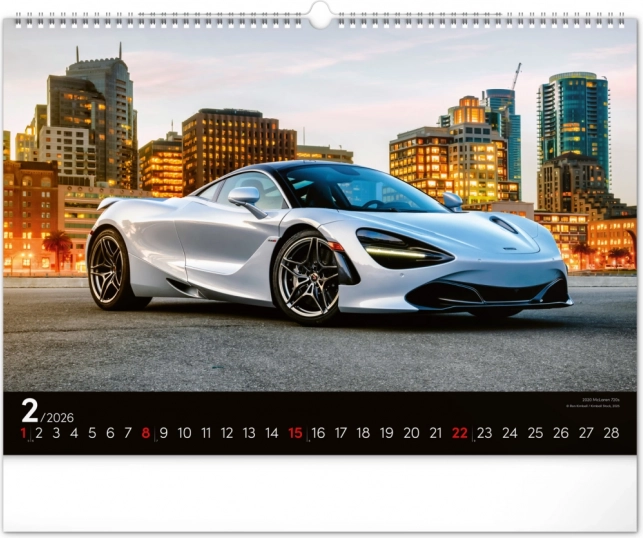 Wall Calendar Fast Cars 2026