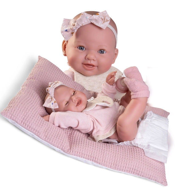 Blinking and Peeing Realistic Baby Doll with Vinyl Body 42 cm by Antonio Juan