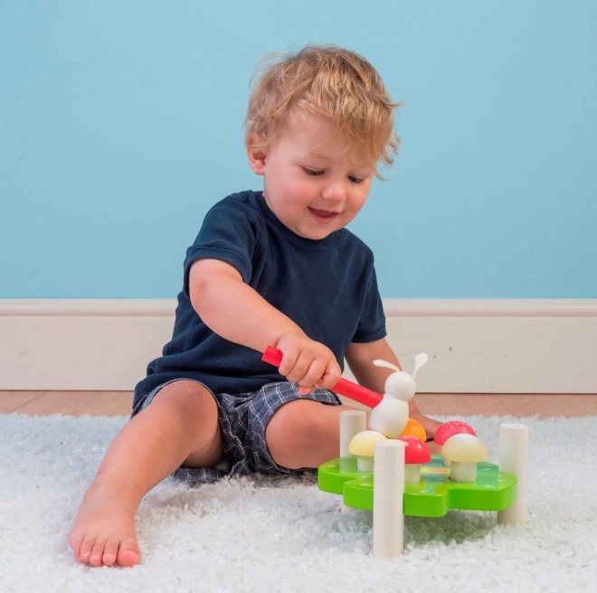 Wooden Tapping Toy Happy Mushrooms