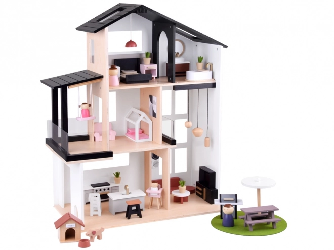 Modern Wooden Dollhouse in Loft Style