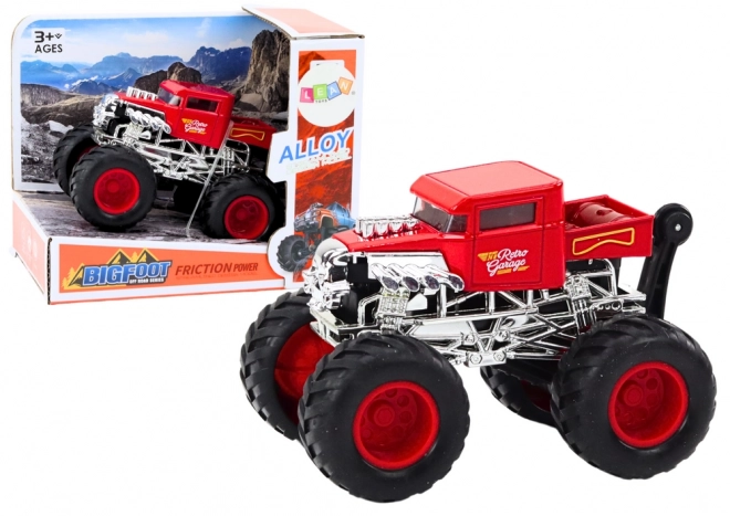 Friction-Powered Red Off-Road Vehicle Toy