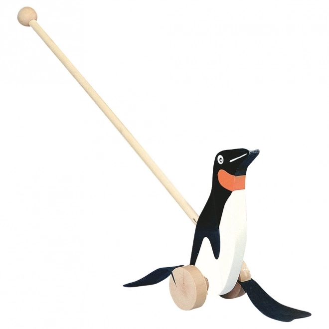 Penguin on a Stick Black and White