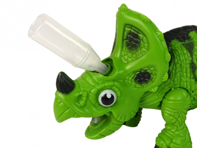 Interactive Triceratops Dinosaur with Steam and Sound Features