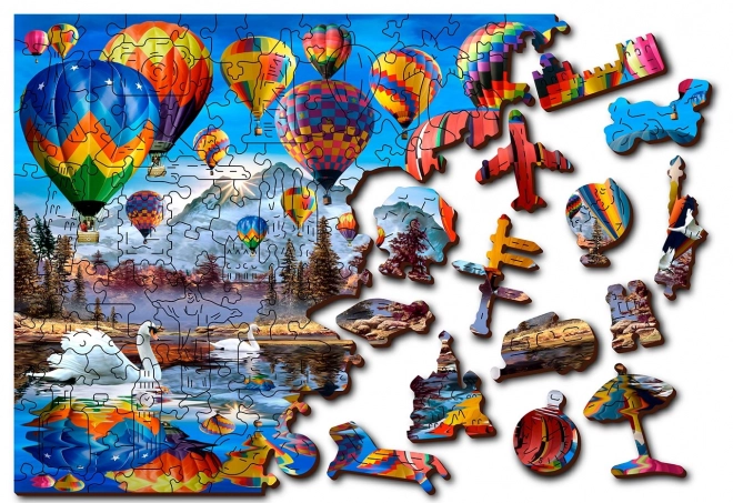 Wooden City tranquil travel 2 in 1 wooden puzzle 600 pieces