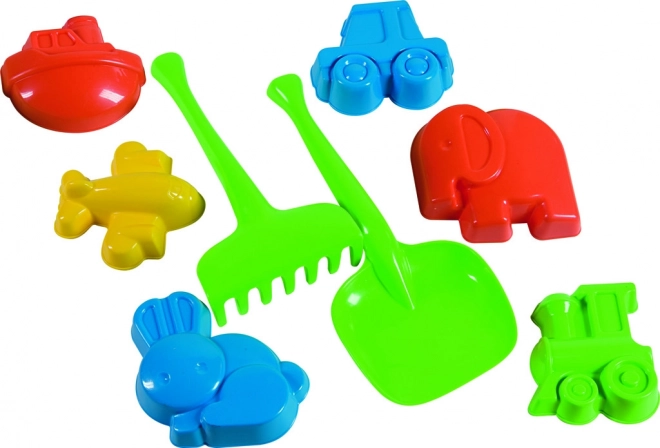 Sandbox Mold Set with Shovel and Rake