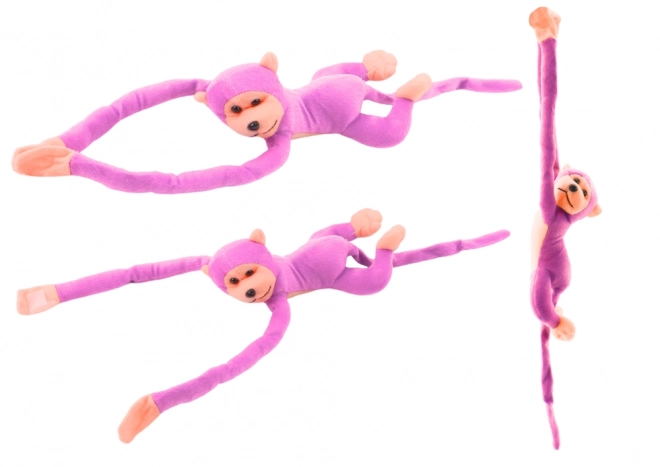 Plush Monkey Toy with Sound Pink 80 cm