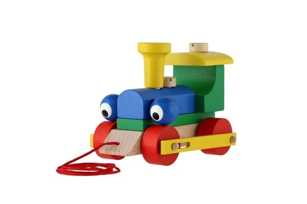 Detoa Wooden Pull Train with Screwdriver