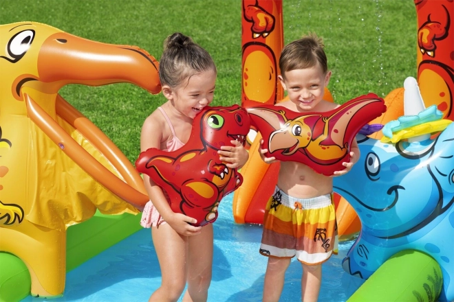 Inflatable Water Playground Dinosaur World for Kids Ages 2+