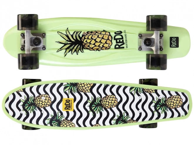 Green Penny Board with Pineapple Graphics