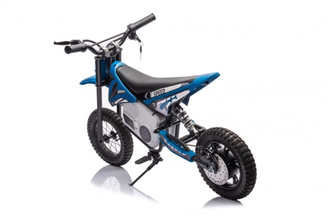 Battery-Powered Blue Kids Motocross Bike