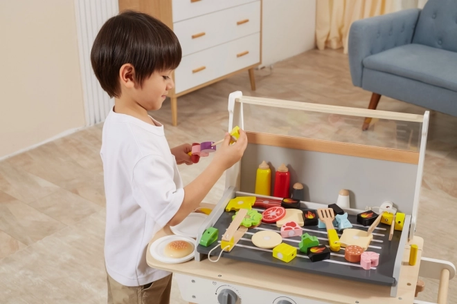 Wooden Grill Set with Accessories