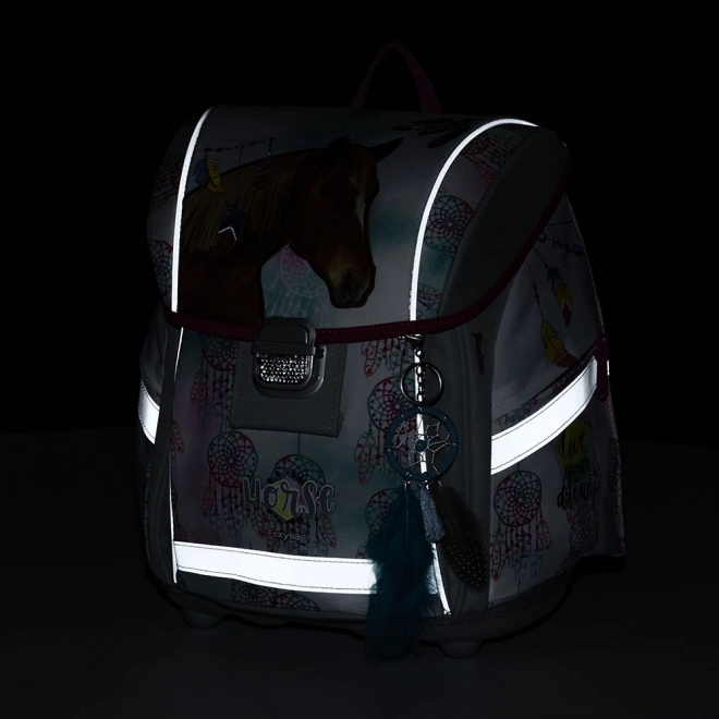 School Backpack Premium Light with Horse Design