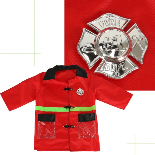 Firefighter Costume with Walkie-Talkie for Kids