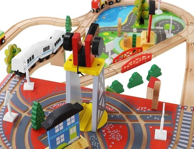 Wooden Battery Operated Train Set