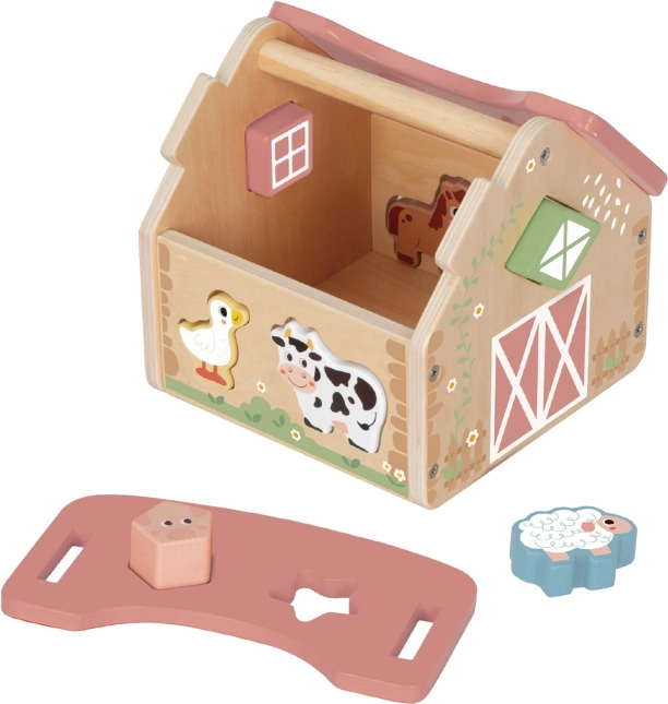 WOOPIE Fattoria di Legno Giocattoli di Smistamento e Colori 13 pz