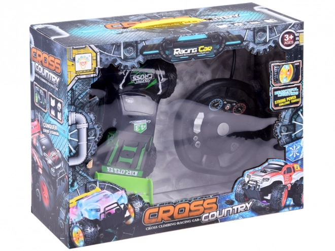 Remote Control Cross Country Racing Car with Steering Wheel Controller – green