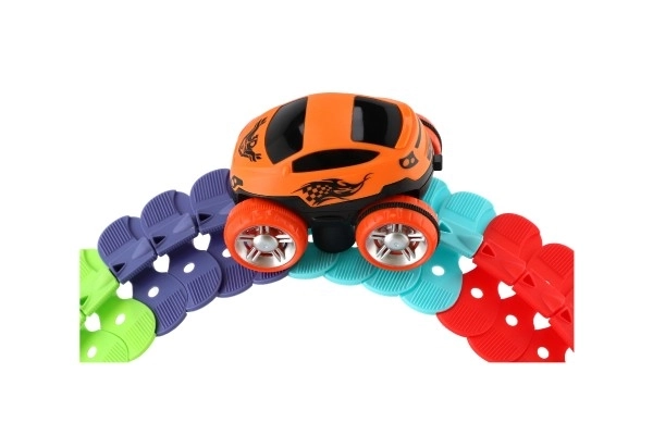 Colorful Flexible Race Track Set with Light-Up Car