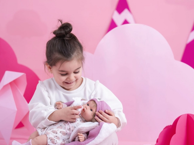 Llorens Lola realistic doll with sounds and soft cloth body 38 cm