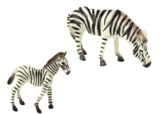 Zebra and Foal Animal Figurine Set