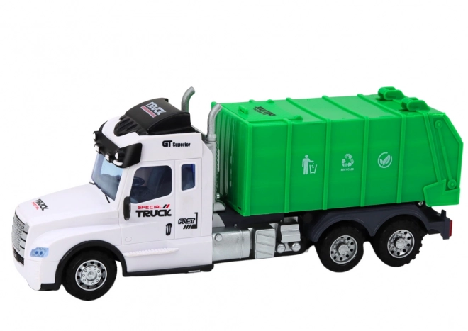 Remote Control Green Garbage Truck with Lights and Sounds