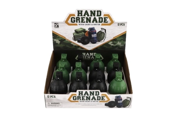 Plastic Hand Grenade Toy with Sound and Light Effects