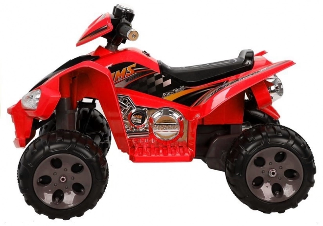 Red Battery-Powered Quad with Large Wheels