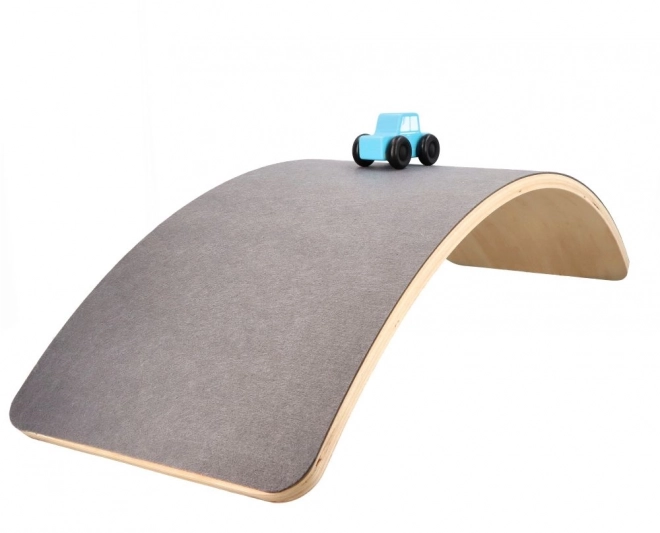 Balancing Crescent Board with Felt Car and Road