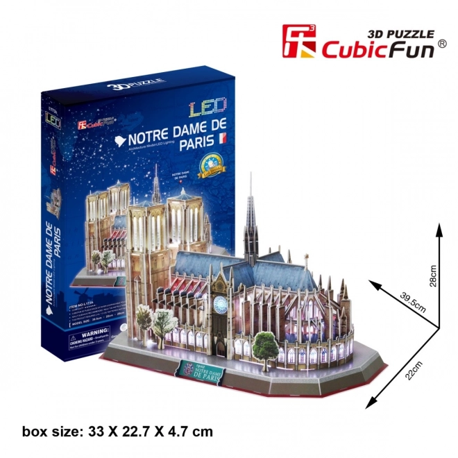 3D Puzzle LED Notre Dame