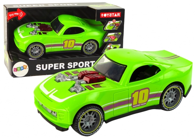 Green Sports Car with Sound and Lights 1:14 Scale