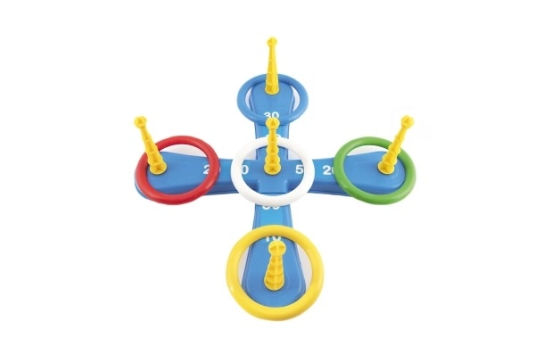 Ring Toss Game with Cross and Baskets