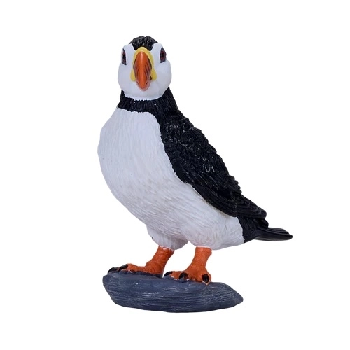 Realistic Puffin Bird Figurine