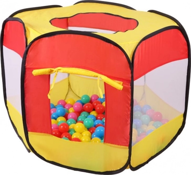 Hexagon Pop Up Ball Pit Tent with 100 Balls