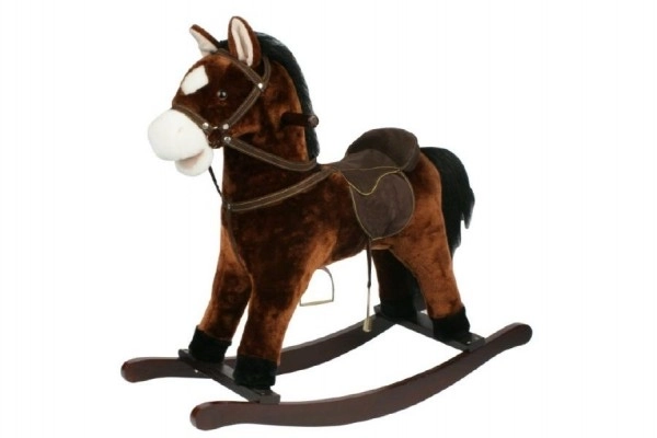 Brown Plush Rocking Horse – Light Brown