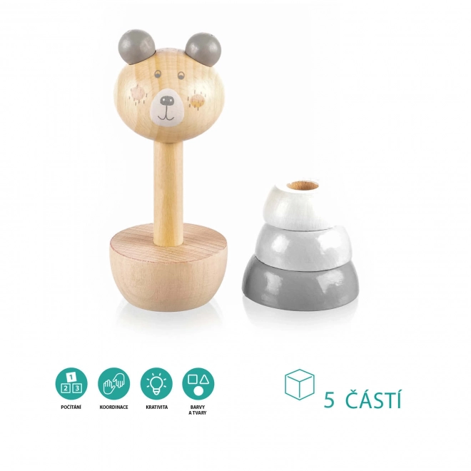 Wooden Stackable Bear Toy