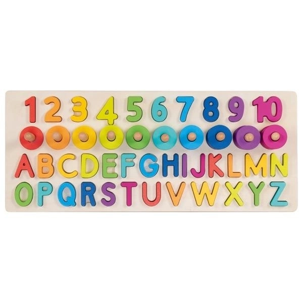 Montessori Alphanumeric Puzzle with Letters and Numbers