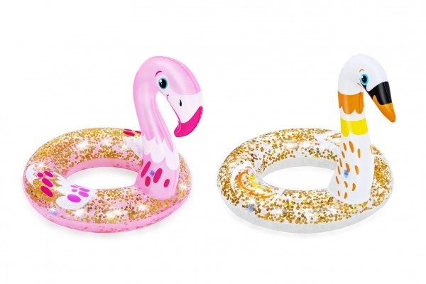 Bestway Inflatable Swan Swimming Ring with Glitter