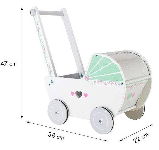 Wooden Doll Stroller Walker