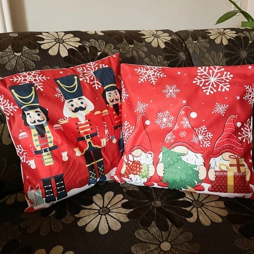 Decorative Holiday Pillow Cover with Nutcracker Design