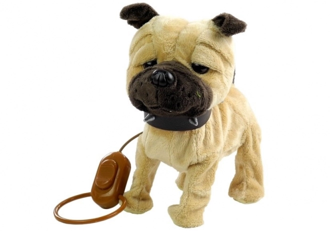 Interactive Beige Dog Toy with Leash and Kennel